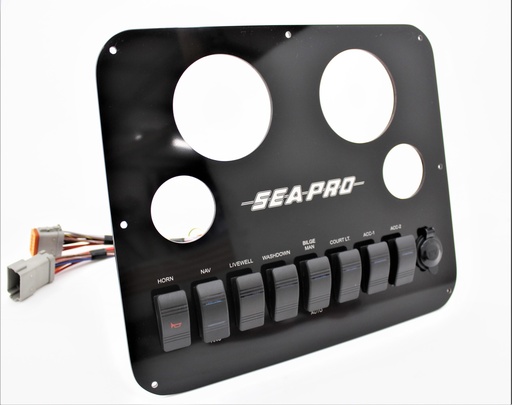 [FWPA-SeaProCC/WA-Rkr] Fully Wired Replacement Panel w/ Rocker Switches - Sea Pro CC/WA