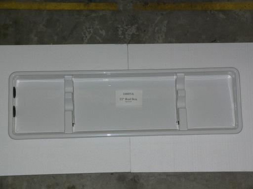 [PLS-001303] 55" Fishing Rod gunnel storage insert - 2 rod - Taper - Off White 
