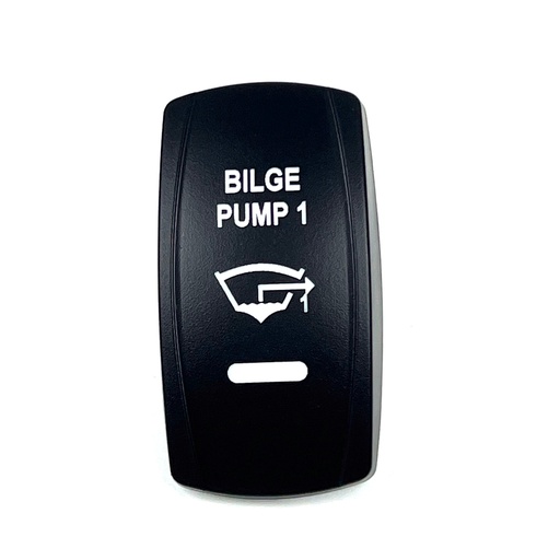 [ELC-ASSY-008323] C5 Engraved Actuator/Cover  : BILGE PUMP 1