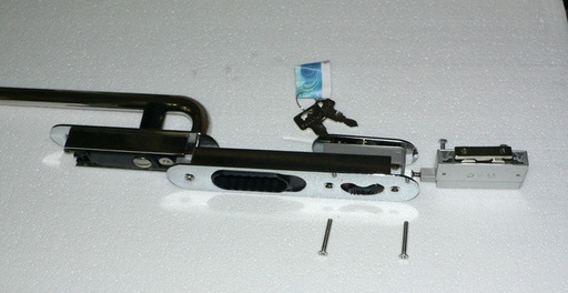 Mobella Talon Slider Door Latch Including High Seas Handle Kit - Chrome