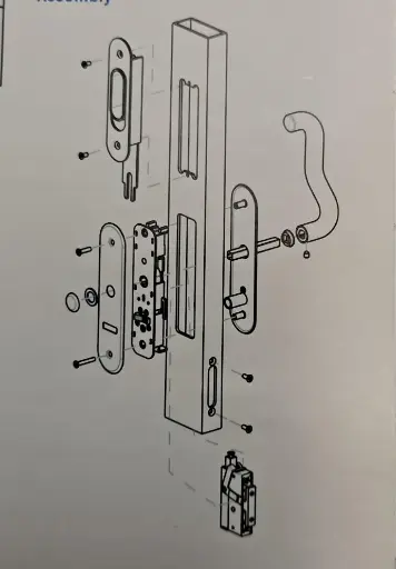 Mobella Star Slider Door Latch Flush Inside Version