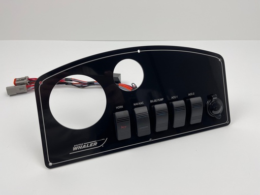 [FWPA-BW16Dau-15/17Mtk-Rkr] Fully Wired Replacement Panel w/ Rocker Switches - Boston Whaler 16 Dauntless 15-17 Montauk