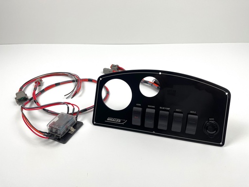 [FWPA-BW16Dnt-15/17Mtk-Rkr] Boston Whaler Dash Instrument Panel 16 Dauntless 15-17 Montauk - Fully Wired Replacement Panel w/ Rocker Switches