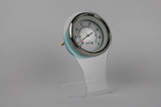 [GAU-003805] White Sterling Veethree Marine Tach, O/B & 4 Cycle Gas 7K 3" 67529F