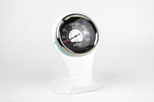 [GAU-003923] Black Sterling Speedometer, Head Only, 60 MPH 3" 