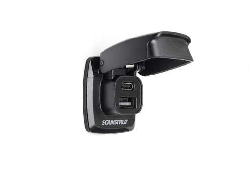[ELC-006973] Scanstrut Dual USB-A USB-C Charge Port Socket